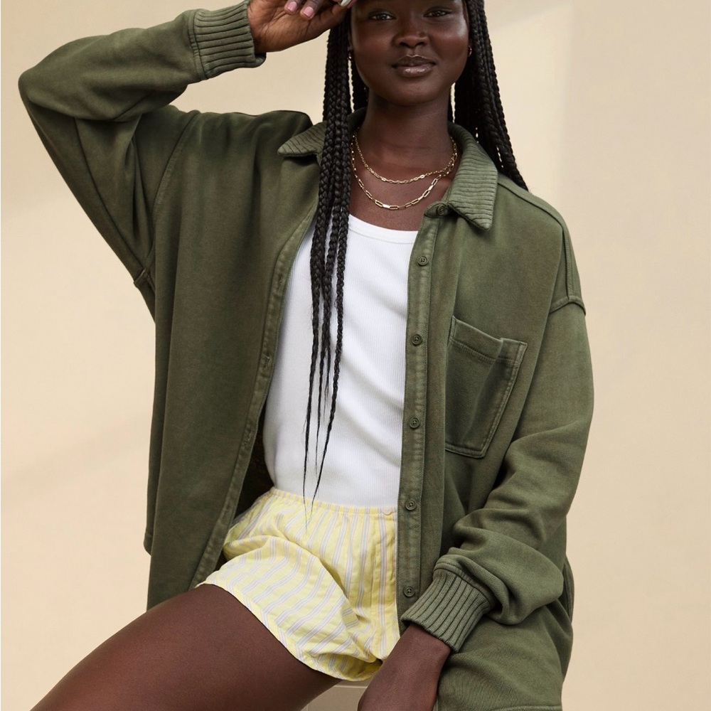Aerie LumbarJane Deep Green Utility Jacket